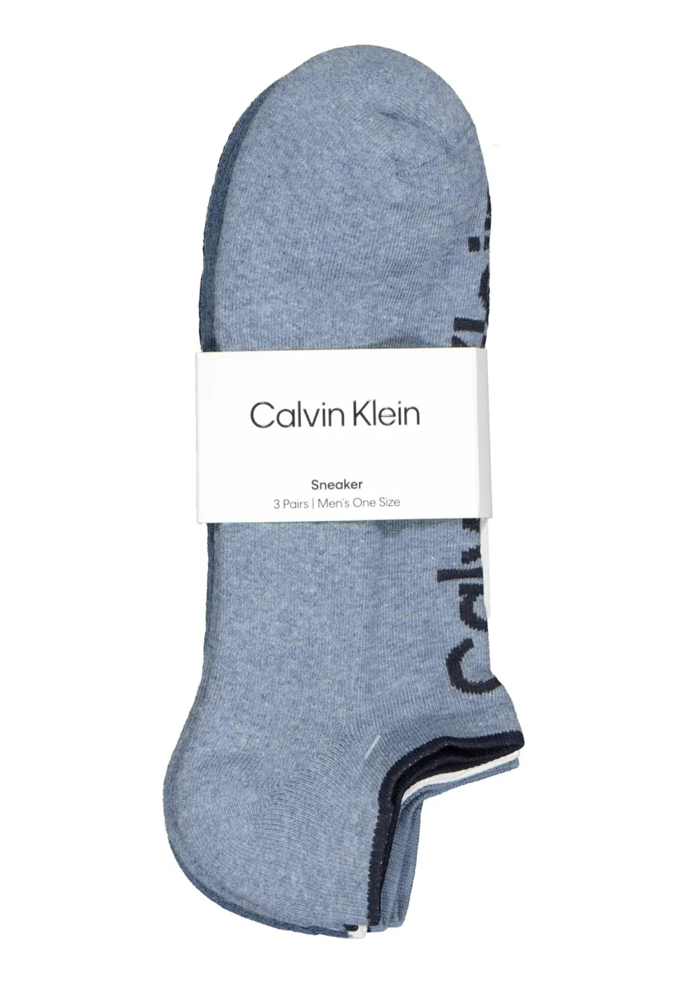 Calvin Klein herensokken Grant (3-pack), onzichtbare lage sportsokken, drie tinten jeansblauw