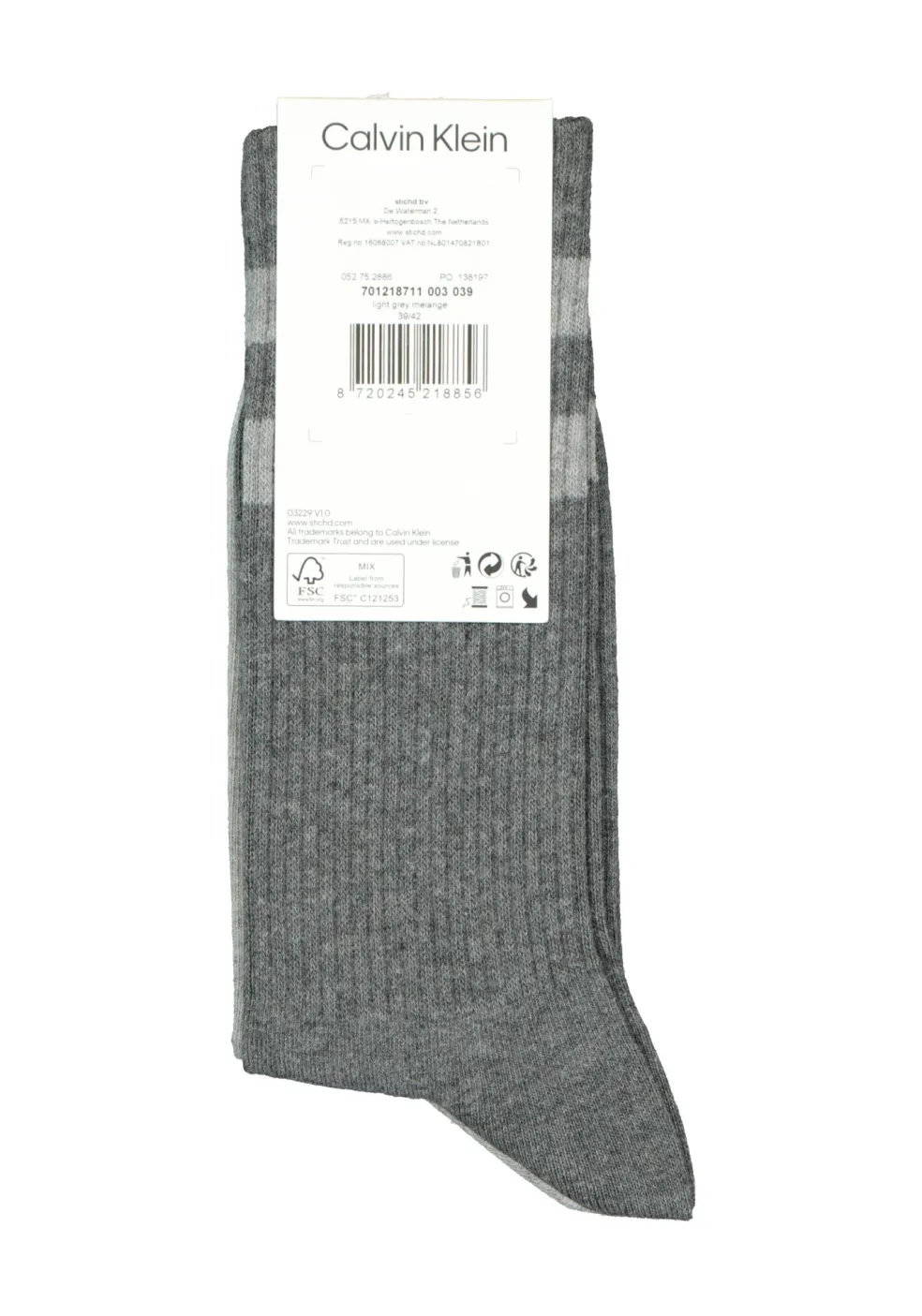 Calvin Klein herensokken Maurice (2-pack), licht- en donkergrijs