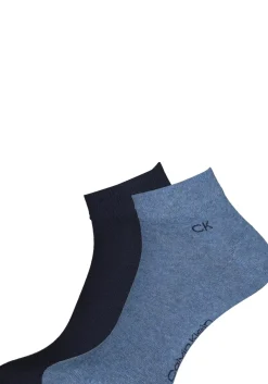 Calvin Klein herensokken Simon (2-pack), hoge enkelsokken, denim en donkerblauw