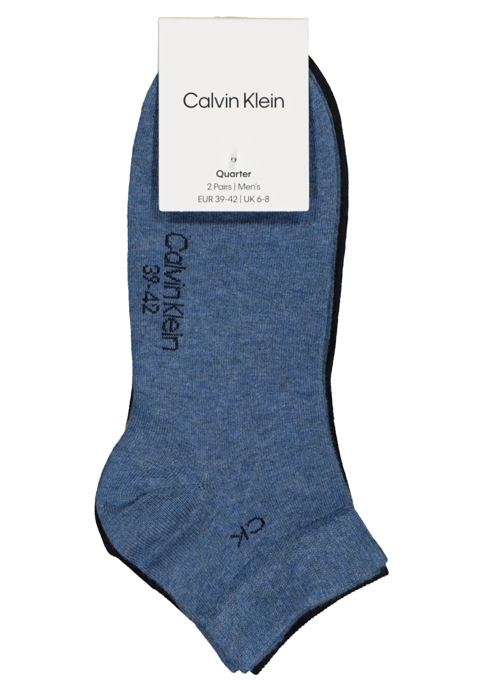 Calvin Klein herensokken Simon (2-pack), hoge enkelsokken, denim en donkerblauw