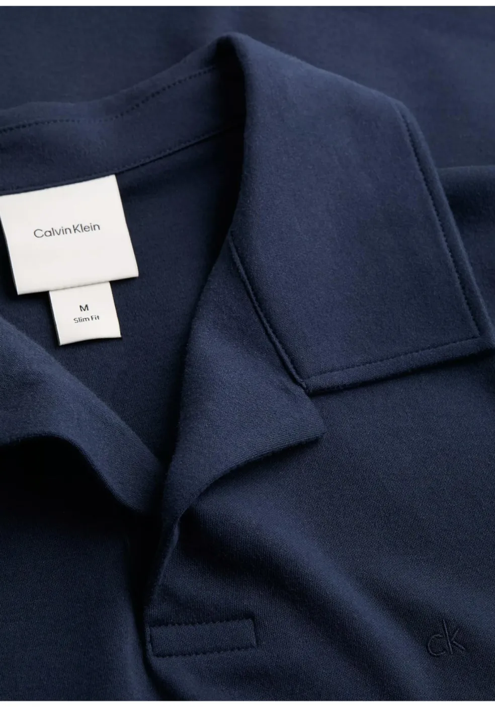 Calvin Klein Liquid Touch Slim Polo, heren poloshirt, donkerblauw