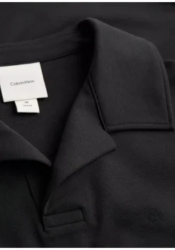 Calvin Klein Liquid Touch Slim Polo, heren poloshirt, zwart