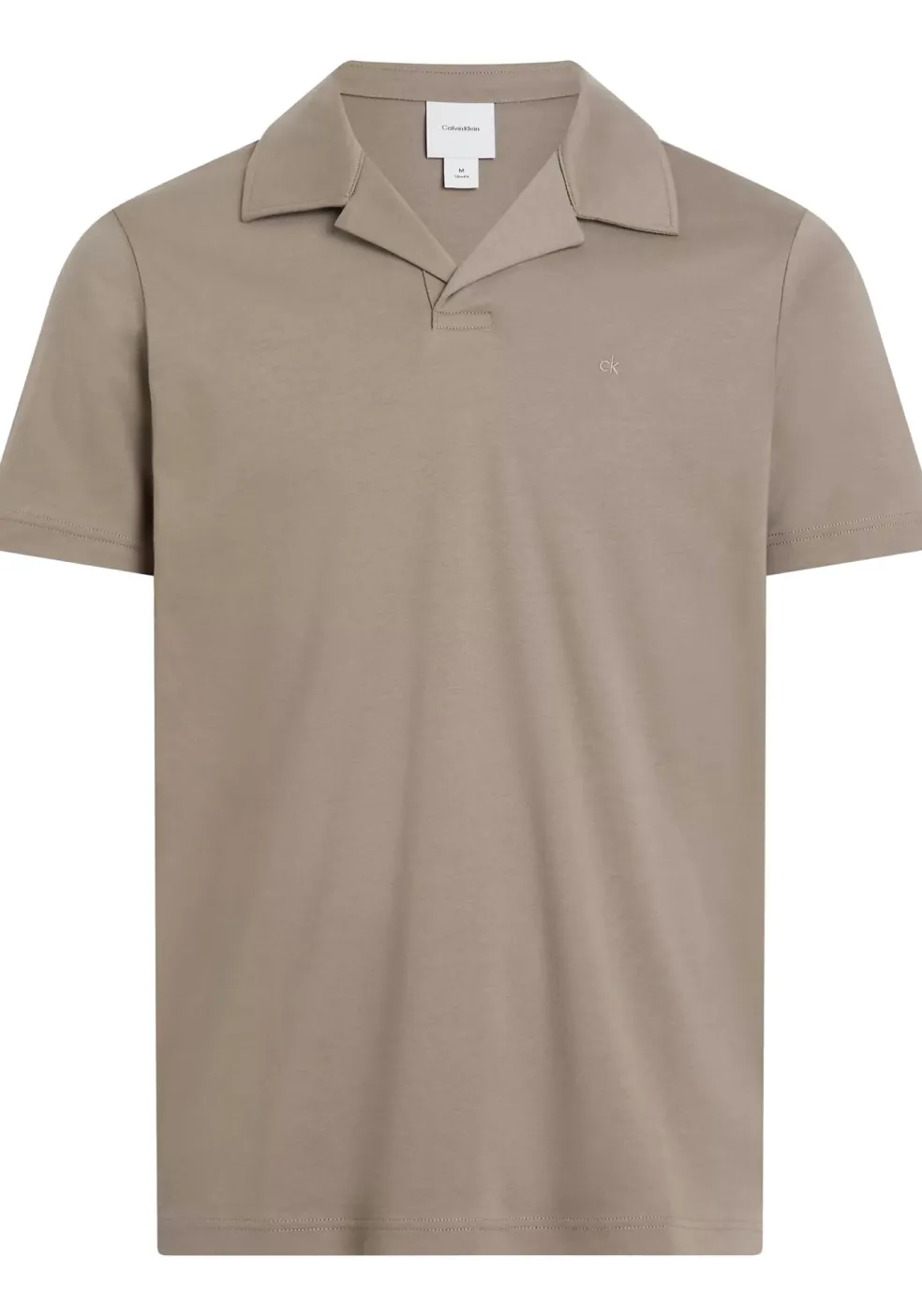 Calvin Klein Liquid Touch Slim Polo, heren poloshirt, taupe