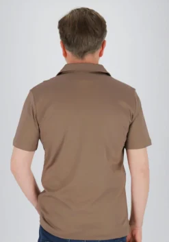 Calvin Klein Liquid Touch Slim Polo, heren poloshirt, taupe