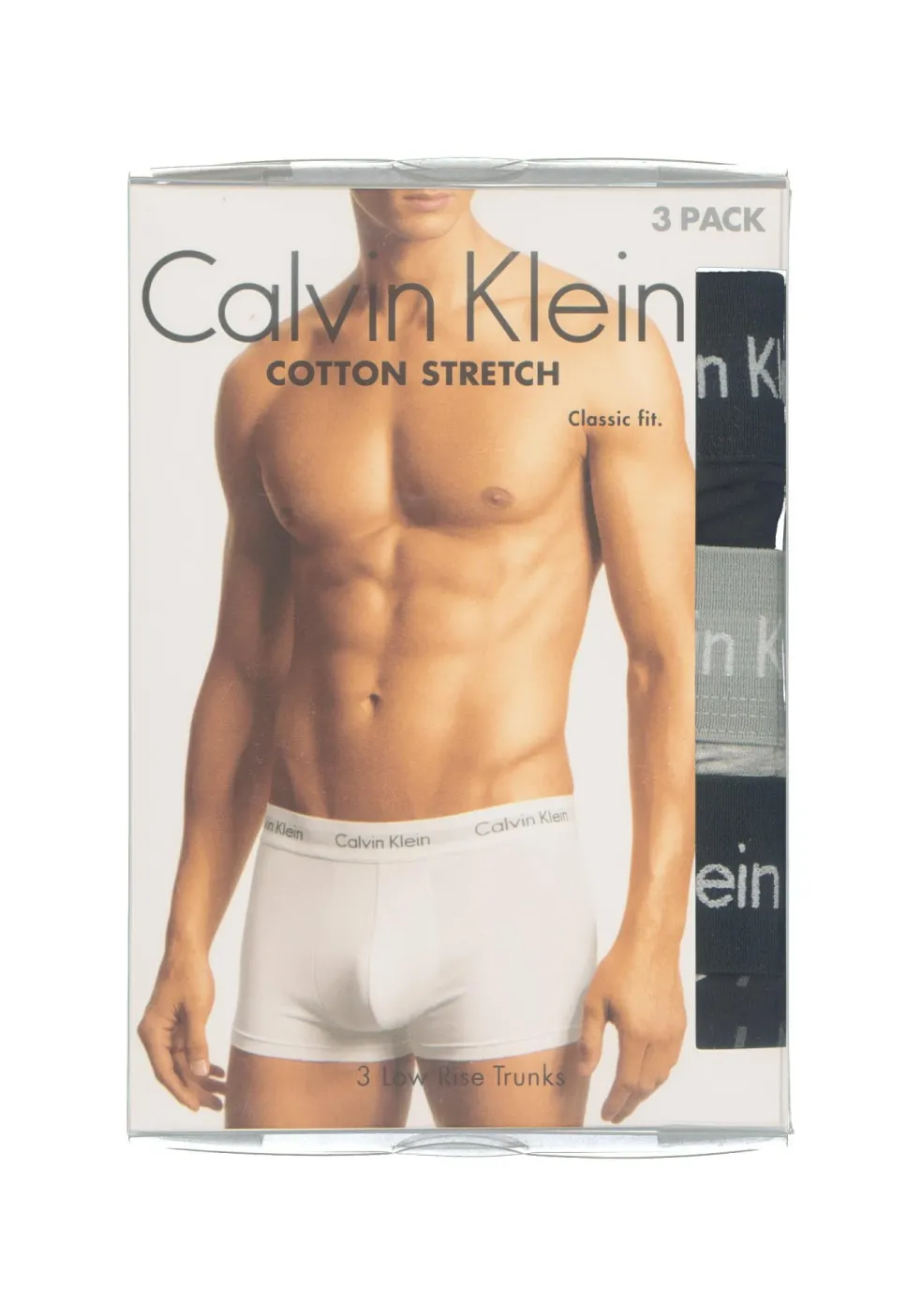 Calvin Klein low rise trunks (3-pack), lage heren boxers kort, zwart, grijs en logoprint
