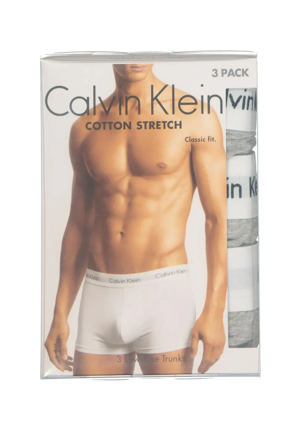 Calvin Klein low rise trunks (3-pack), lage heren boxers kort, grijs melange