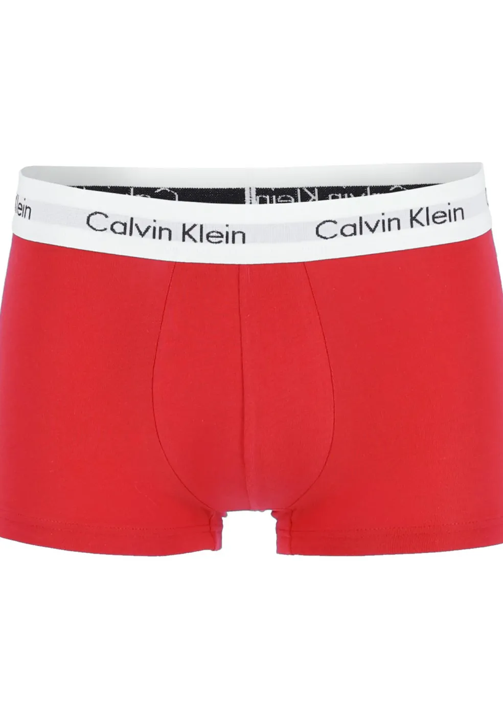 Calvin Klein low rise trunks (3-pack), lage heren boxers kort, rood, wit en blauw