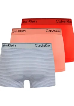 Calvin Klein Low Rise trunks (3-pack), lage heren boxers kort, grijs, zalm, oranje