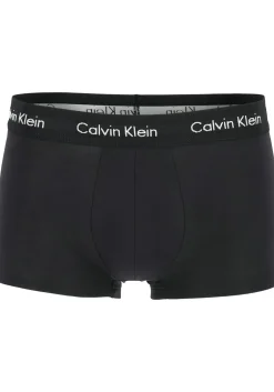 Calvin Klein low rise trunks (3-pack), lage heren boxers kort, zwart met zwarte tailleband