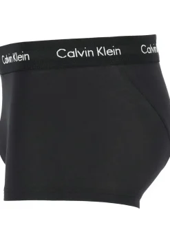 Calvin Klein low rise trunks (3-pack), lage heren boxers kort, zwart met zwarte tailleband