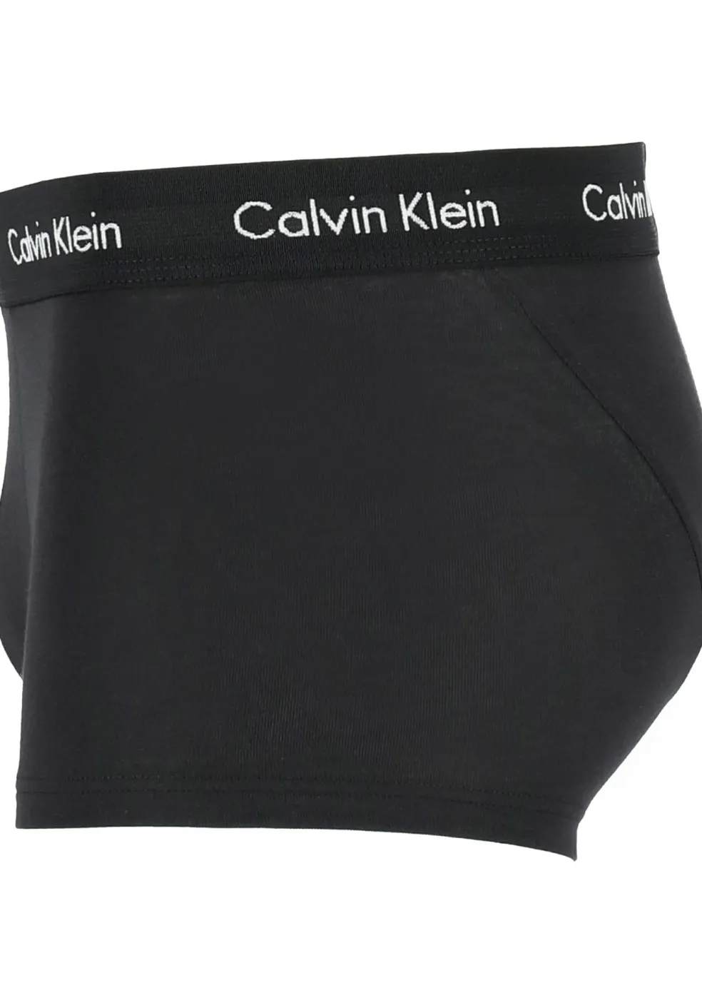 Calvin Klein low rise trunks (3-pack), lage heren boxers kort, zwart met zwarte tailleband