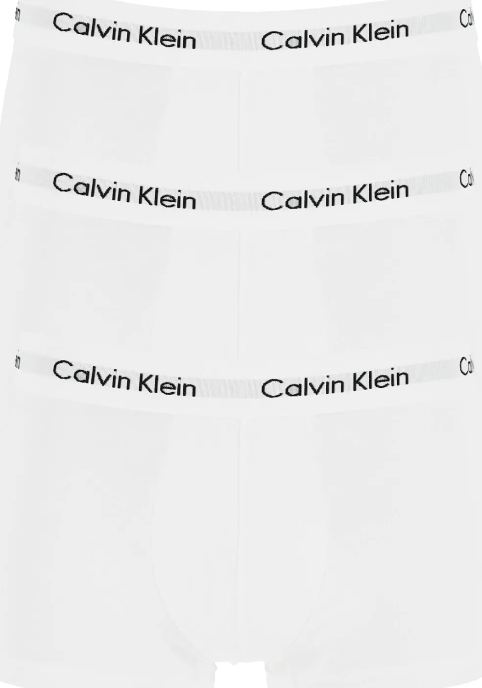 Calvin Klein low rise trunks (3-pack), lage heren boxers kort, wit