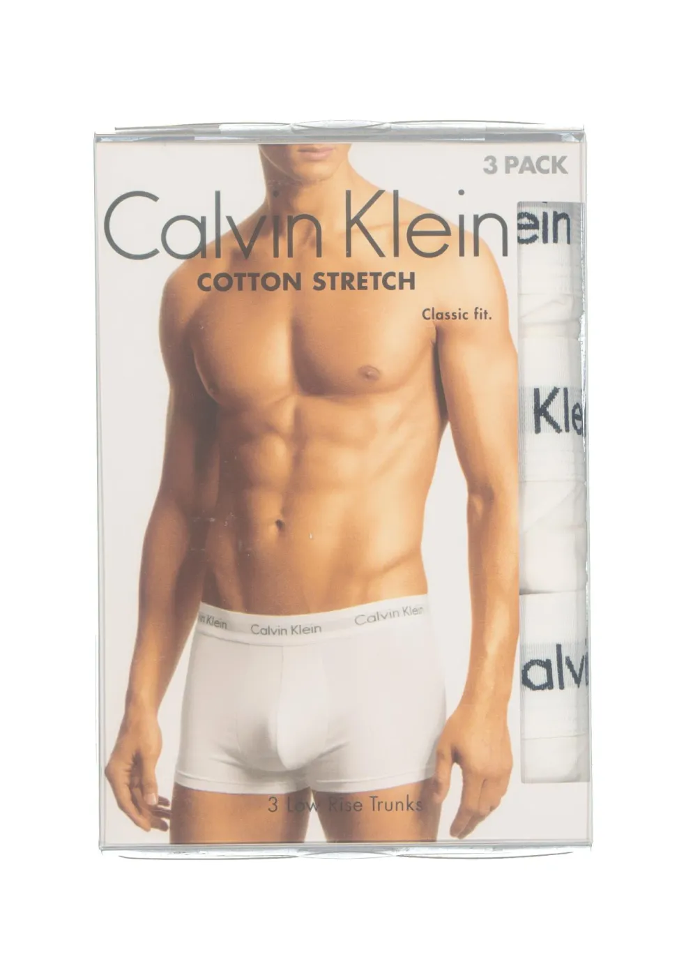 Calvin Klein low rise trunks (3-pack), lage heren boxers kort, wit