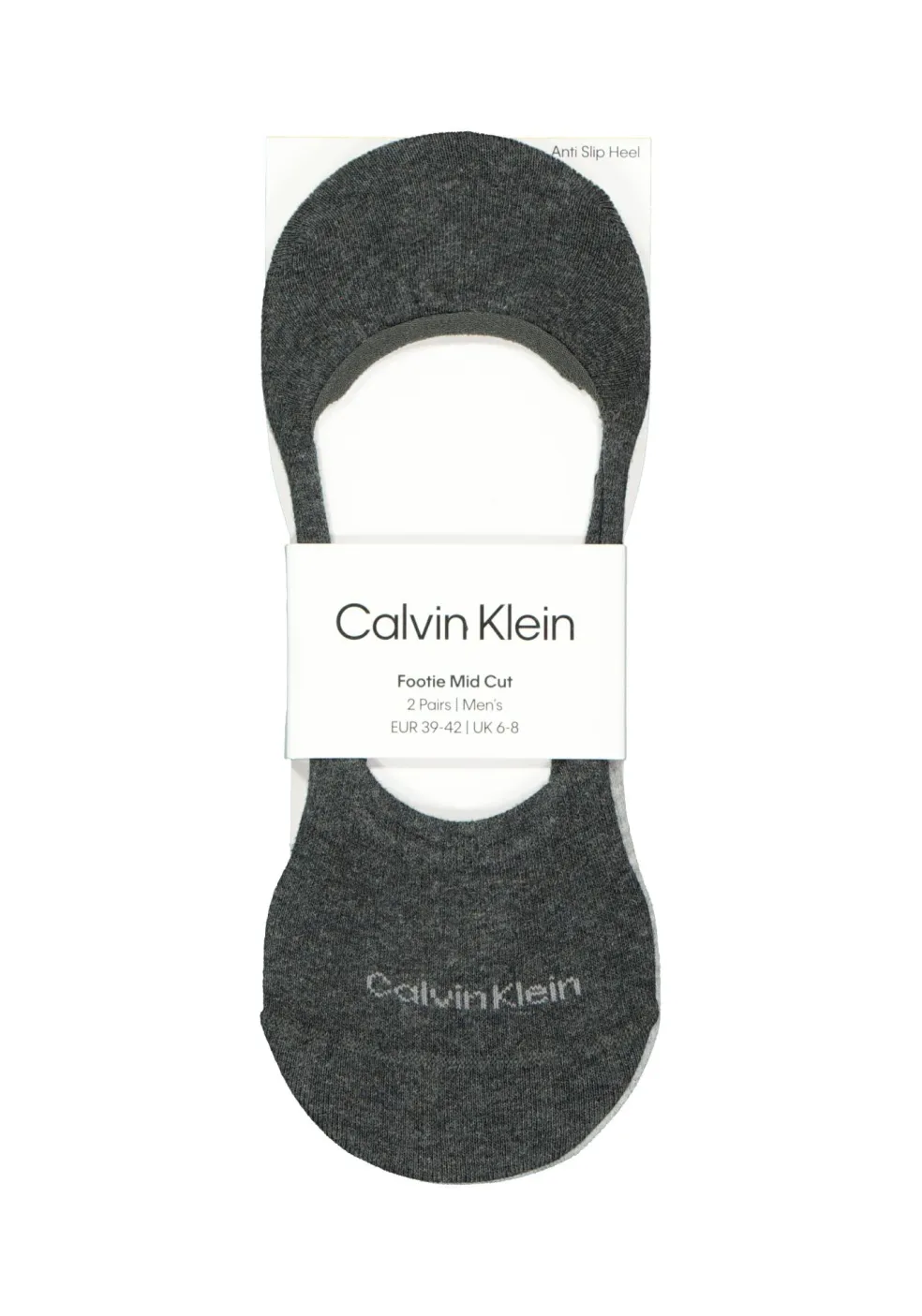 Calvin Klein Luca herensokken (2-pack), onzichtbare sneakersokken, antraciet en grijs