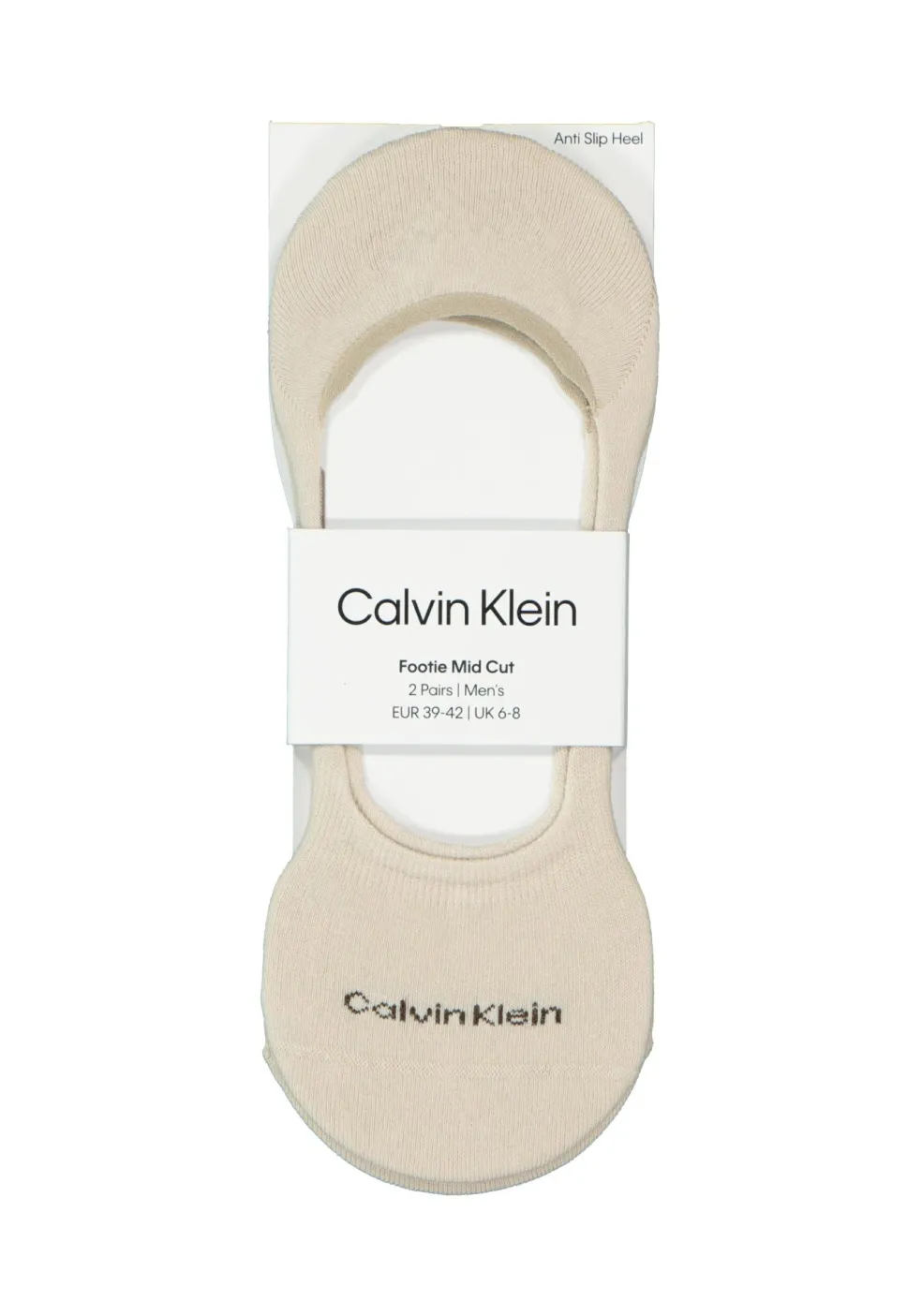 Calvin Klein Luca herensokken (2-pack), onzichtbare sneakersokken, beige