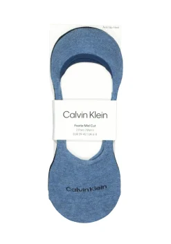 Calvin Klein Luca herensokken (2-pack), onzichtbare sneakersokken, navy en jeansblauw