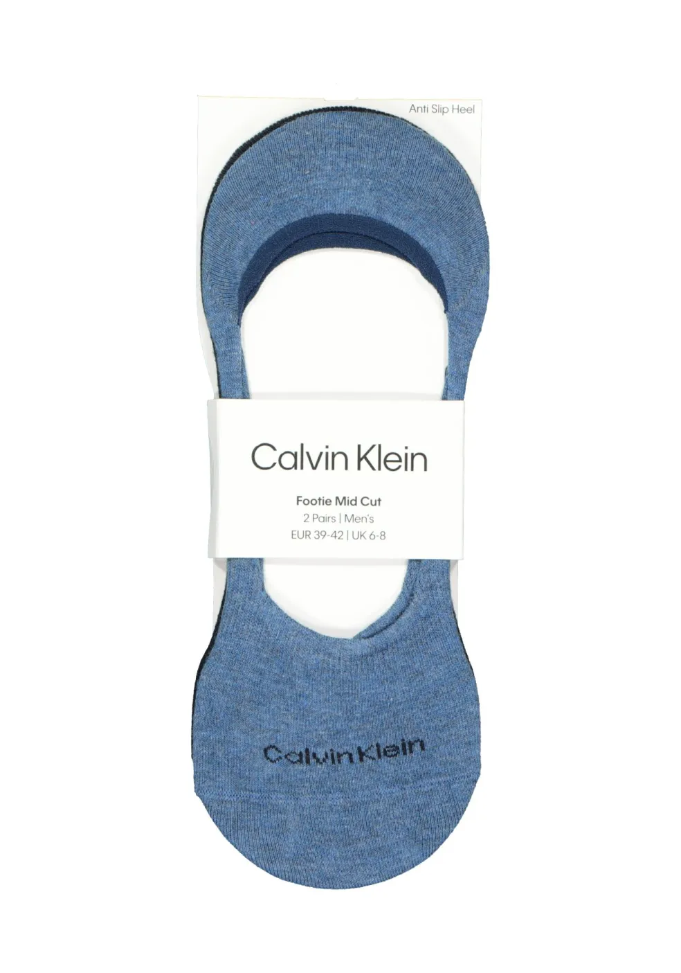 Calvin Klein Luca herensokken (2-pack), onzichtbare sneakersokken, navy en jeansblauw