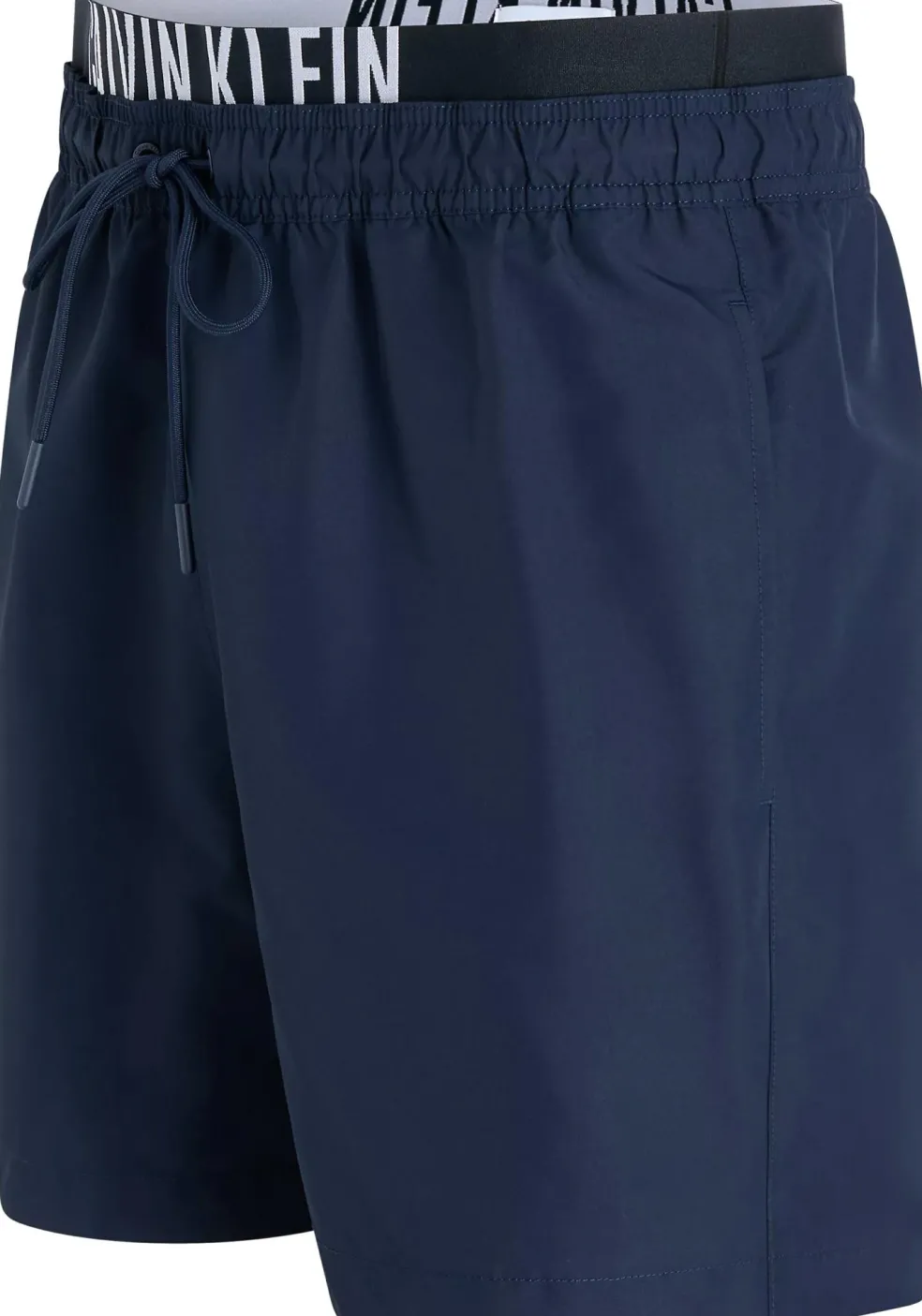 Calvin Klein Medium Drawstring Double Waistband swimshort, heren zwembroek, donkerblauw