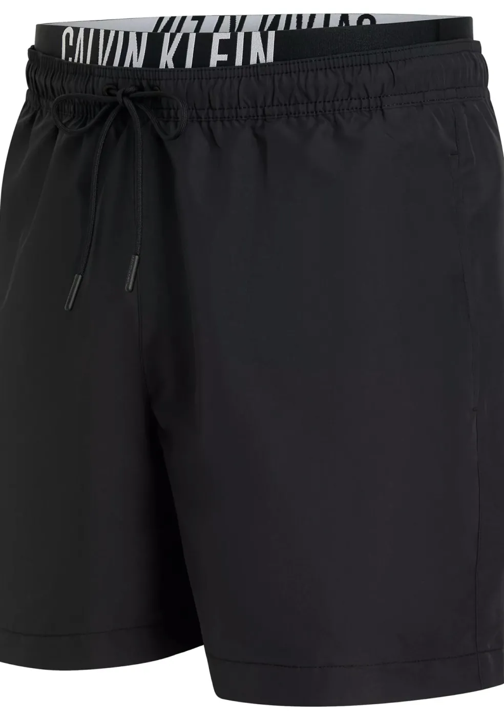 Calvin Klein Medium Drawstring Double Waistband swimshort, heren zwembroek, zwart