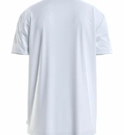 Calvin Klein Micro Logo Interlock T-shirt, heren T-shirt korte mouw O-hals, wit
