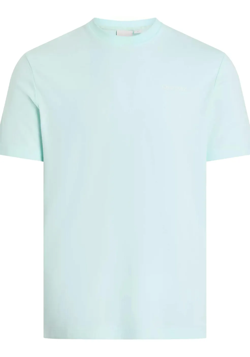 Calvin Klein Micro Logo Interlock T-shirt, heren T-shirt korte mouw O-hals, lichtgroen
