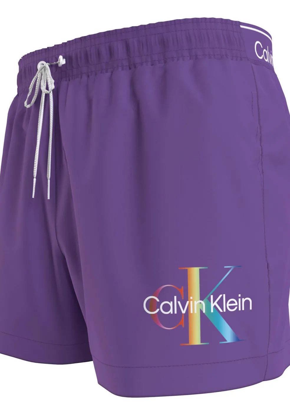 Calvin Klein Short Drawstring swimshort, heren zwembroek, paars