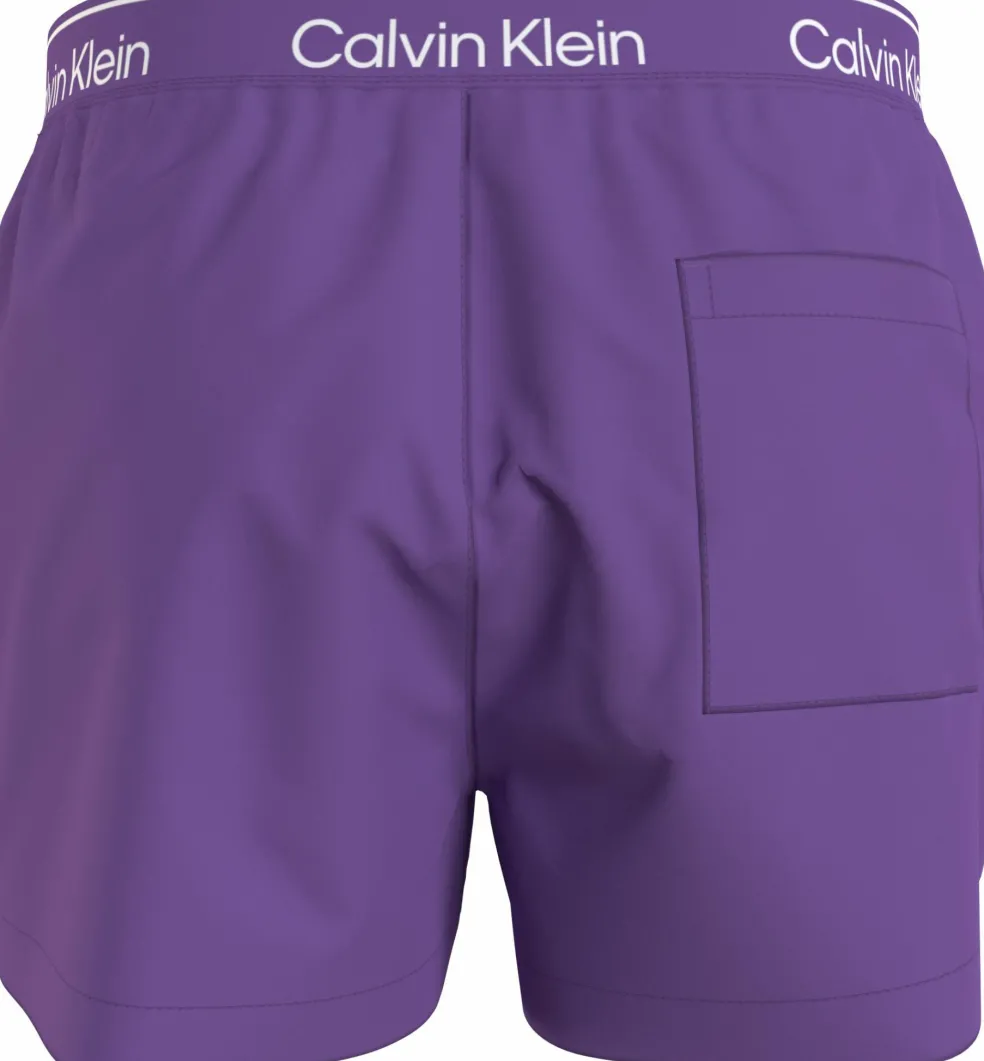 Calvin Klein Short Drawstring swimshort, heren zwembroek, paars
