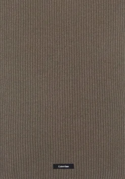 Calvin Klein sjaal, classic cotton rib scarf, beige
