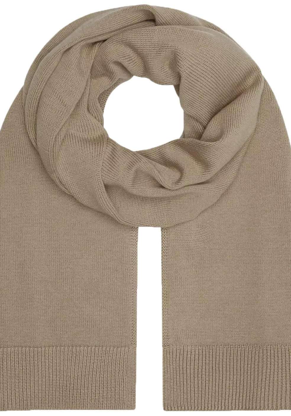 Calvin Klein sjaal, monologo patch scarf, beige
