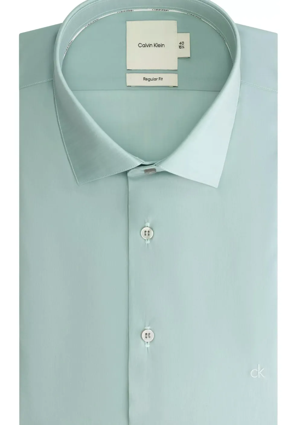 Calvin Klein slim fit overhemd, popeline, lichtgroen