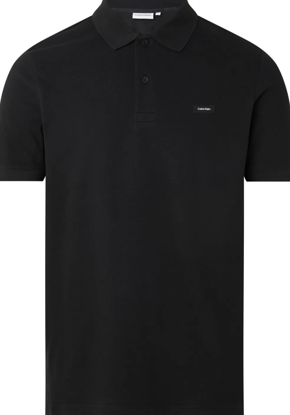 Calvin Klein Stretch Pique Slim Polo, zwart