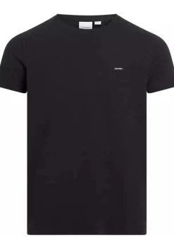 Calvin Klein Stretch Slim Fit T-shirt, heren T-shirt korte mouw O-hals, zwart