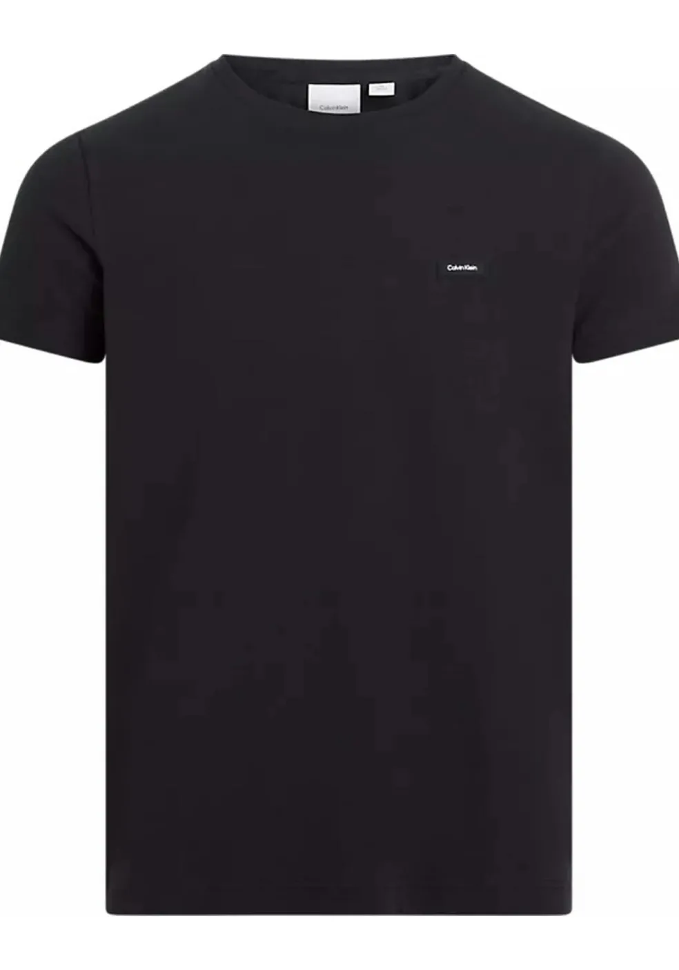 Calvin Klein Stretch Slim Fit T-shirt, heren T-shirt korte mouw O-hals, zwart