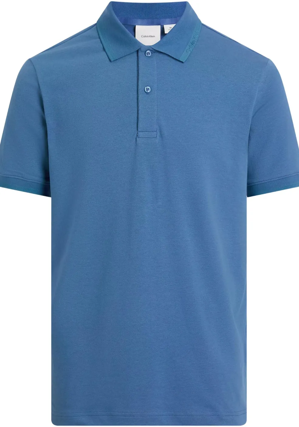 Calvin Klein Thermo Tech Pique Slim Polo, heren poloshirt, blauw
