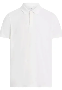 Calvin Klein Towelling Regular Polo, heren poloshirt, offwhite