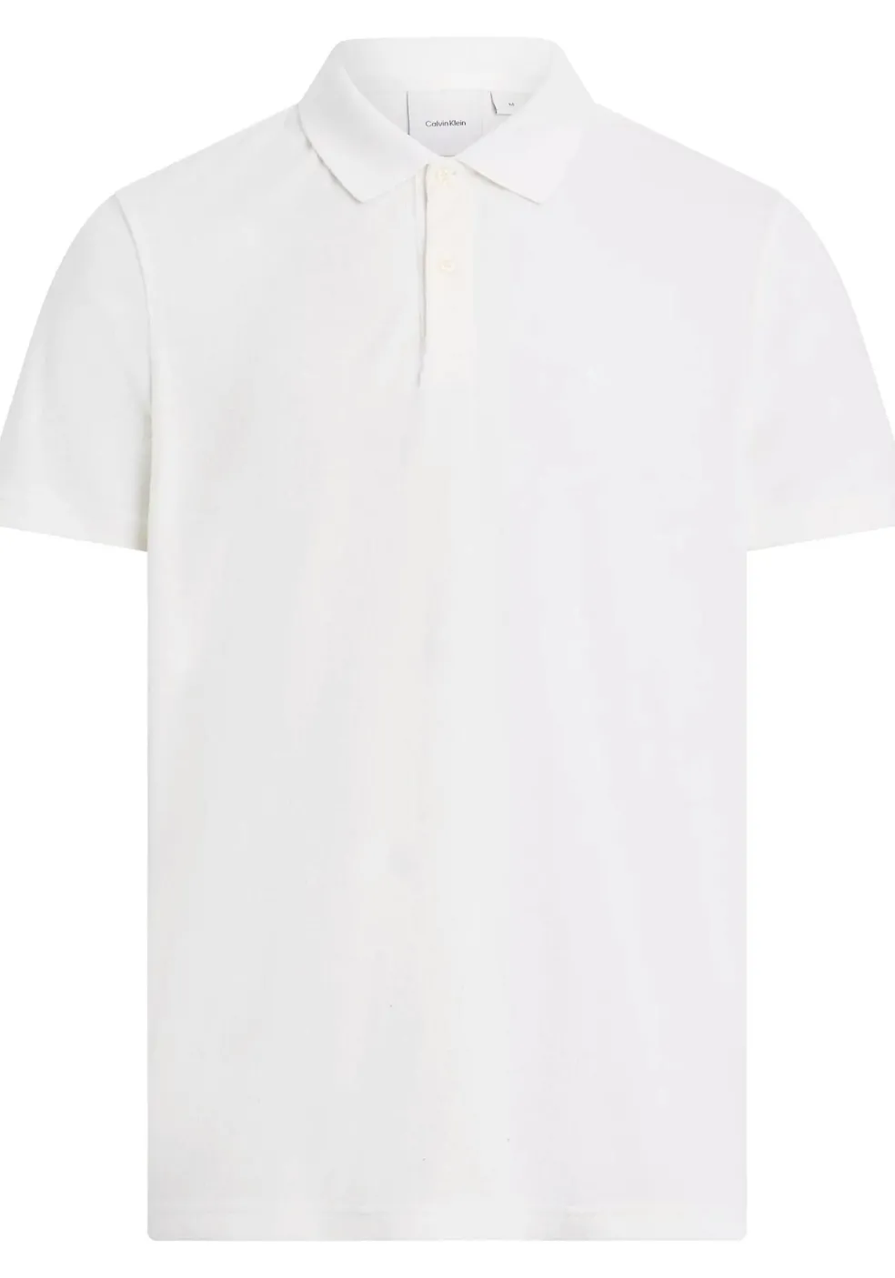 Calvin Klein Towelling Regular Polo, heren poloshirt, offwhite