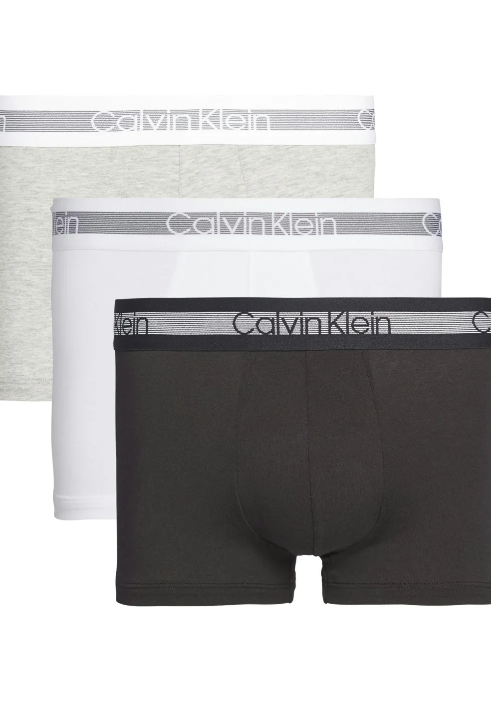 Calvin Klein Trunk (3-pack), heren boxers normale lengte, zwart, grijs, wit