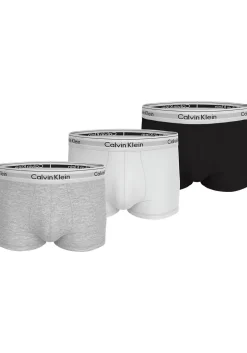 Calvin Klein Trunks (3-pack), heren boxers normale lengte, zwart, grijs, wit
