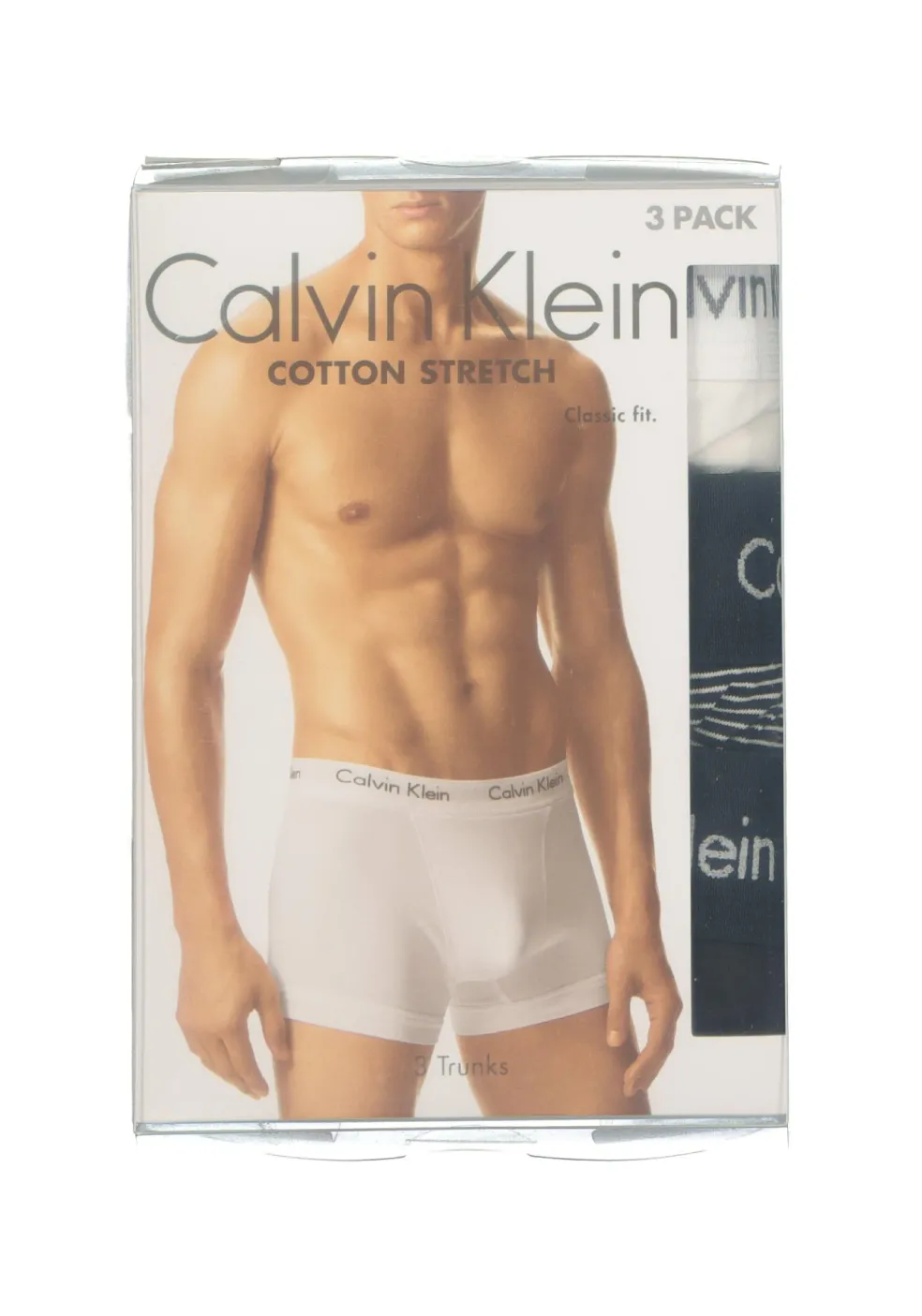 Calvin Klein trunks (3-pack), heren boxers normale lengte, zwart, wit en gestreept