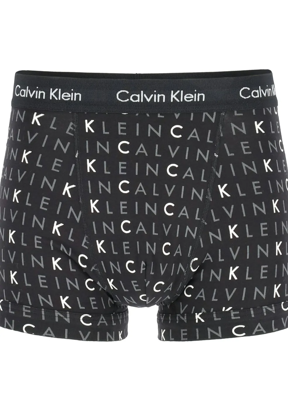 Calvin Klein trunks (3-pack), heren boxers normale lengte, zwart, grijs en logo print