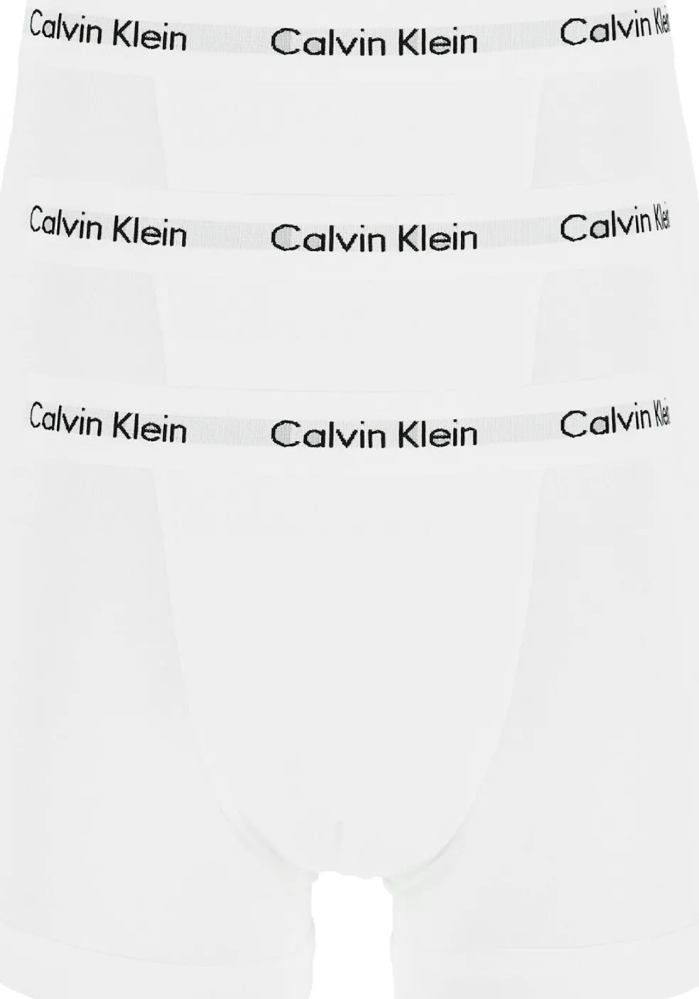 Calvin Klein trunks (3-pack), heren boxers normale lengte, wit