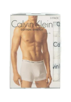 Calvin Klein trunks (3-pack), heren boxers normale lengte, wit