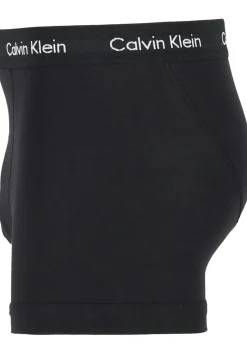 Calvin Klein trunks (3-pack), heren boxers normale lengte, zwart met zwarte band
