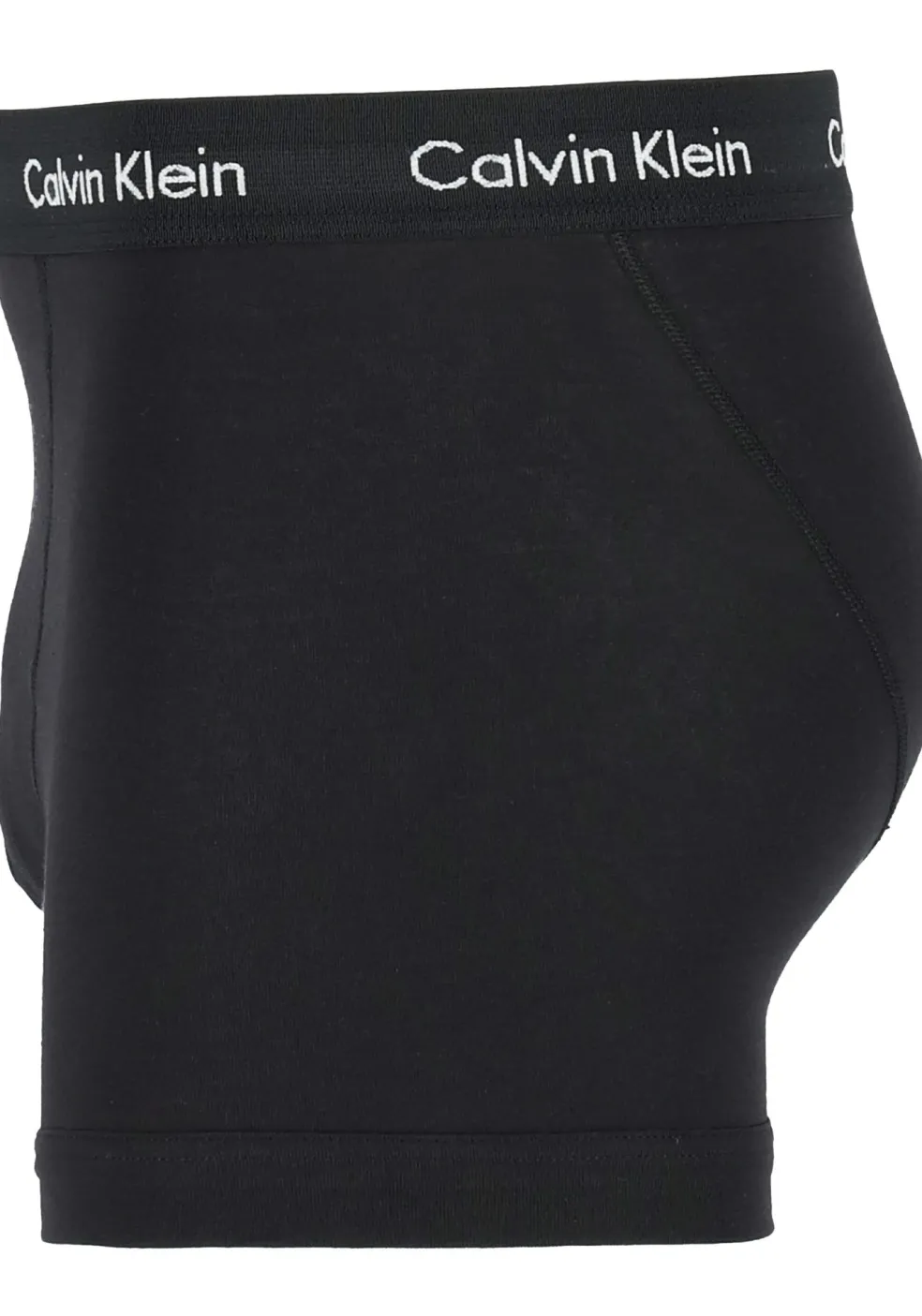 Calvin Klein trunks (3-pack), heren boxers normale lengte, zwart met zwarte band