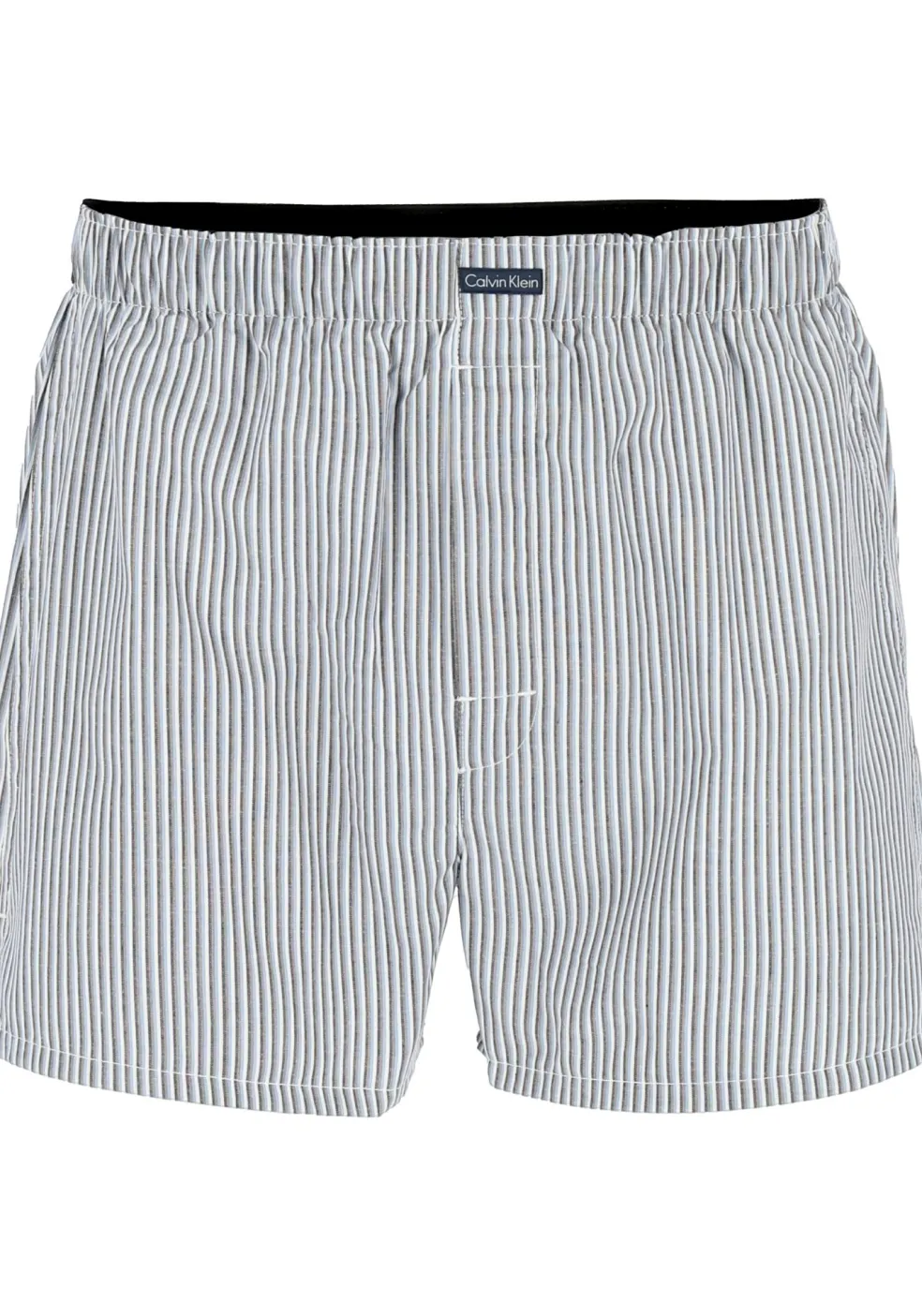Calvin Klein Woven Boxers (3-pack), wijde heren boxershorts katoen, blauw gestreept en geruit