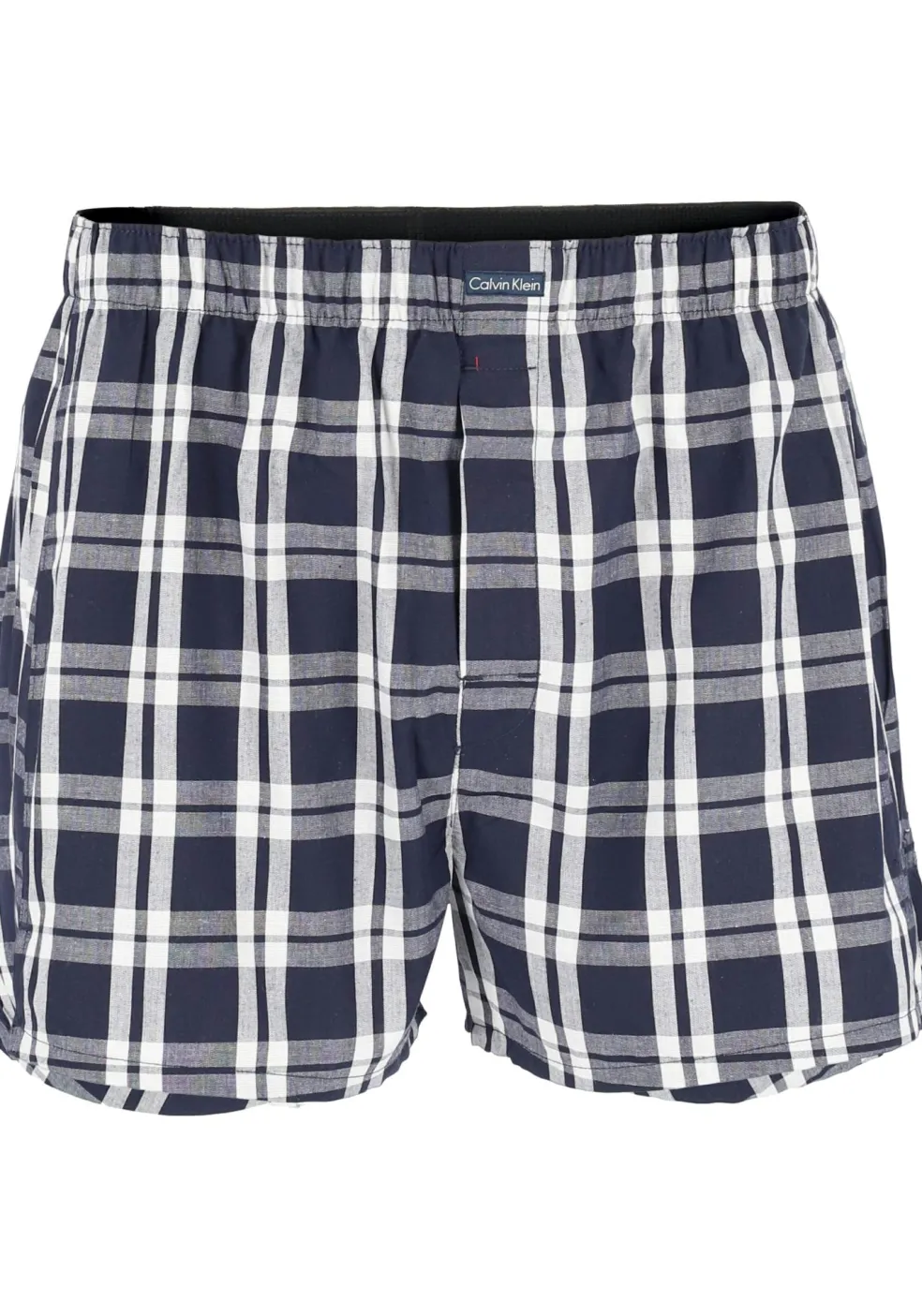 Calvin Klein Woven Boxers (3-pack), wijde heren boxershorts katoen, blauw gestreept en geruit
