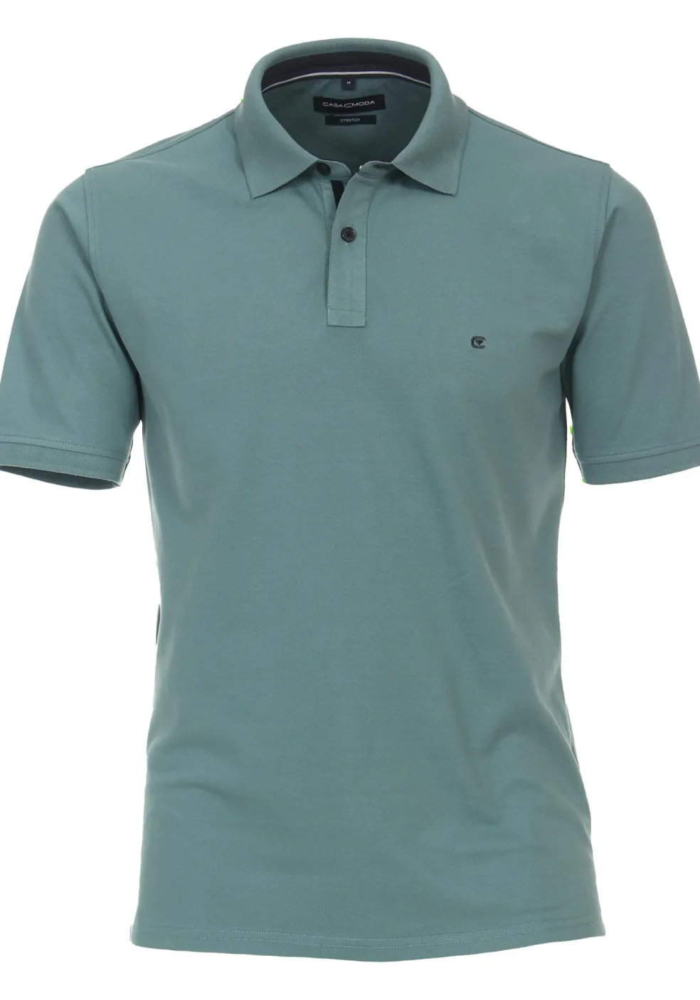 CASA MODA comfort fit heren polo, donker saliegroen