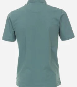 CASA MODA comfort fit heren polo, donker saliegroen