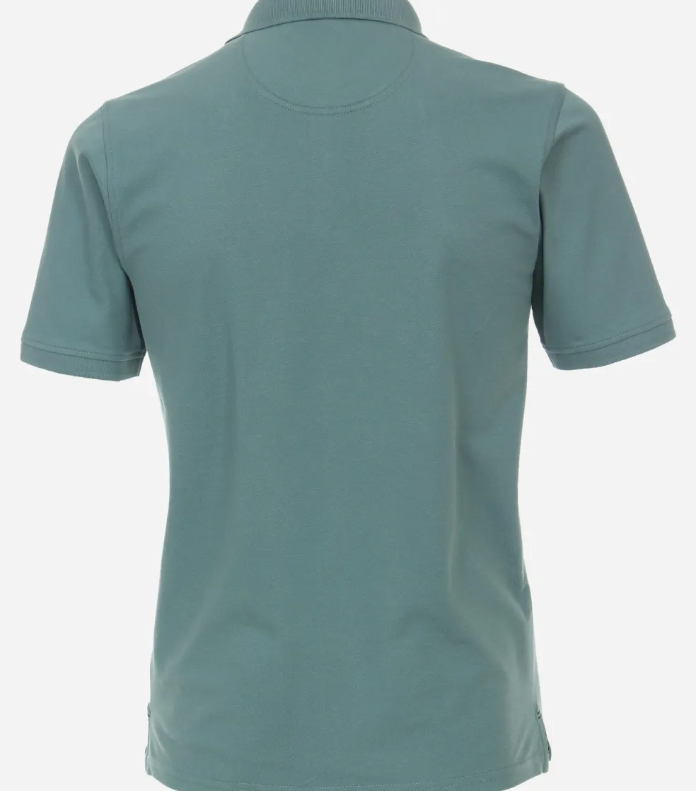 CASA MODA comfort fit heren polo, donker saliegroen