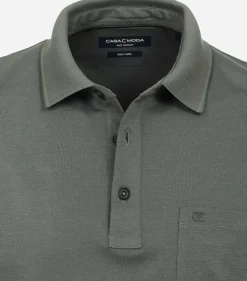 CASA MODA comfort fit heren polo, groen
